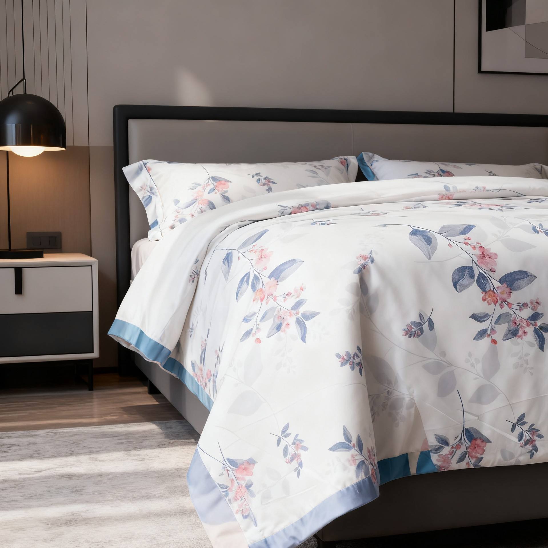 Dispersed Printed Microfiber Brushed Polyester Bedsheet fabric