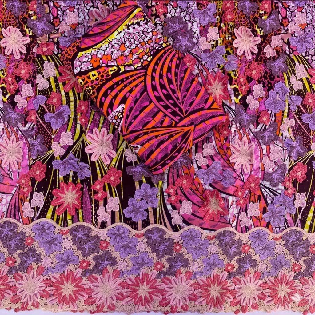 High Quality Wax With Embroidery--SK005