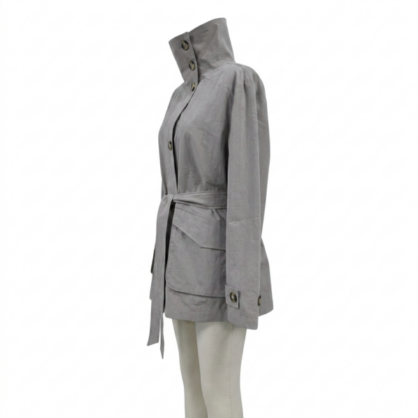 Ladies Waterproof High Fashion Trench Long Coat---SKG002 (3)